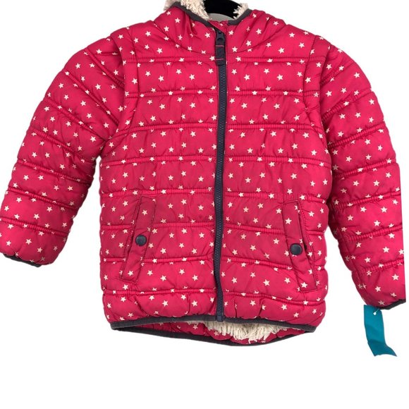 Mini Boden Pink & White Classic Puffer Jacket | Perfect for All Seasons - Picture 1 of 5